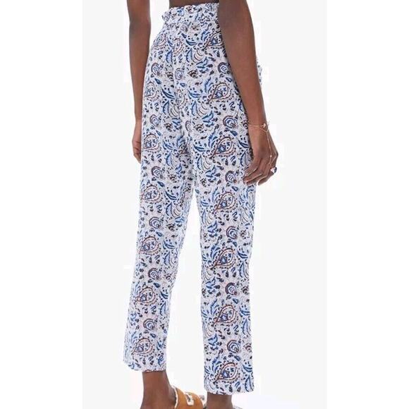 Xirena Tayler Pants Drawstring in White Mosaic Le Cactus Print Sz XL Straight - - Picture 2 of 9